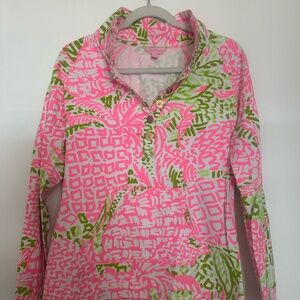 Lilly Pulitzer Skipper Popover Pineapple Print Size S
